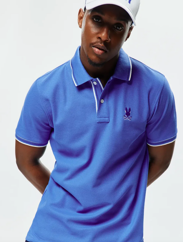 Psycho Bunny Mens Brad Pique Polo | Amparo Blue