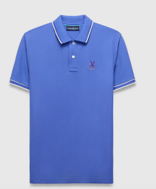 Psycho Bunny Mens Brad Pique Polo | Amparo Blue