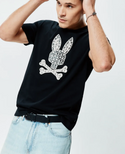 Psycho Bunny Mens Brad Graphic Tee | Black