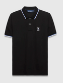 Psycho Bunny Mens Sunny Pique Polo | Black