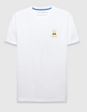 Psycho Bunny Mens Sunny Chest Graphic Tee | White