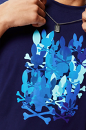 Psycho Bunny Mens Tanner Graphic Tee | Evening Blue