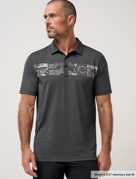 Travis Mathew Performance Jersey Marina Polo | Ebony