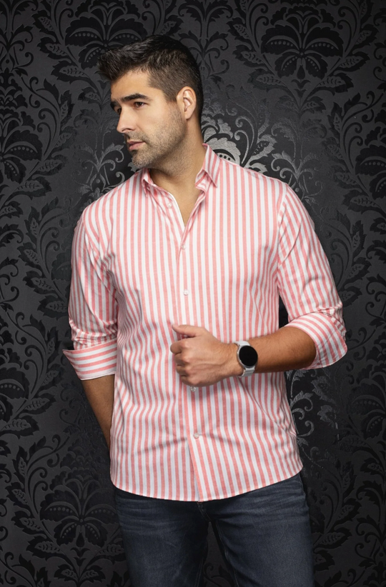 Au Noir Stretch Shirt | TELLY, Coral