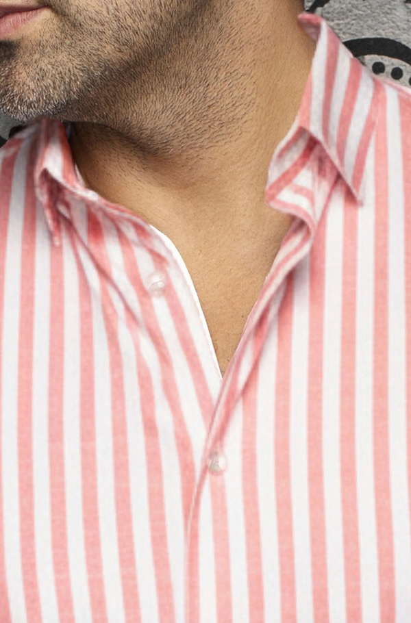 Au Noir Stretch Shirt | TELLY, Coral