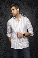 Au Noir Stretch Shirt | TELLY, Sand
