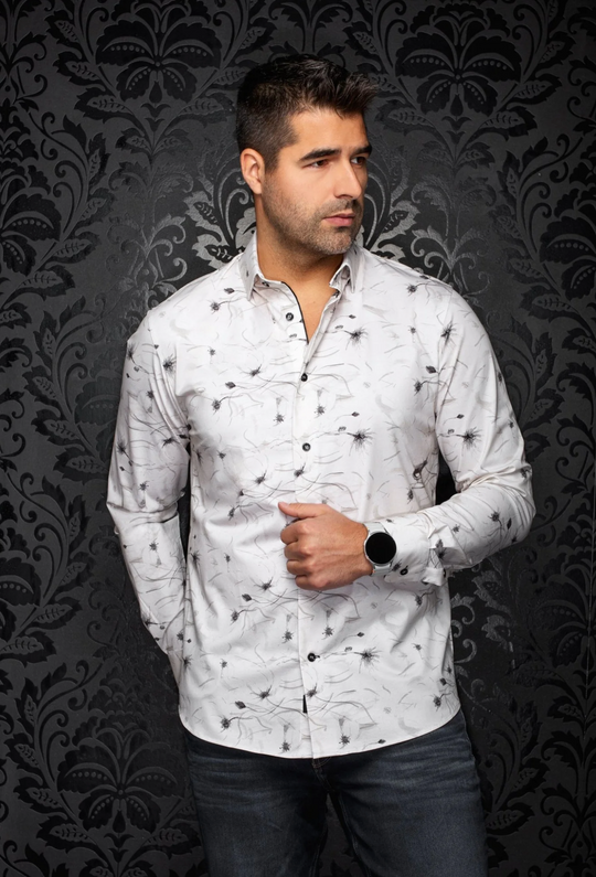 Au Noir Stretch Shirt | TRUMAN, Stone