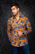 Au Noir Stretch Shirt | Tyler, Tabacco Navy