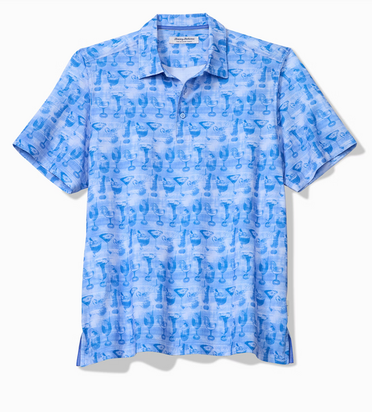 Tommy Bahama Bahama Coast Fizz Impressions IslandZone® Polo | Glacier
