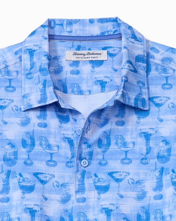 Tommy Bahama Bahama Coast Fizz Impressions IslandZone® Polo | Glacier
