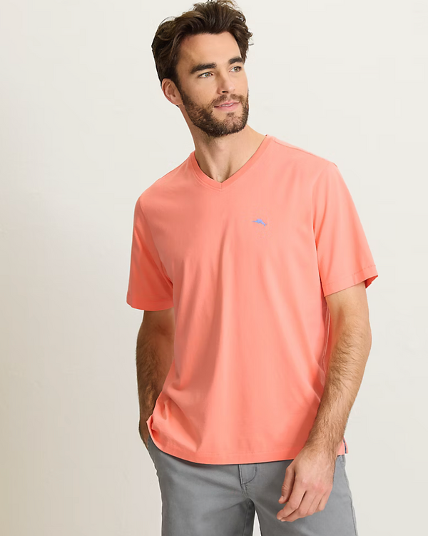 Tommy Bahama Bali Skyline V-Neck T-Shirt | Passion Peach