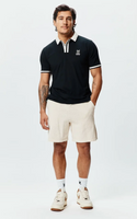 Psycho Bunny Mens Ridley Performance Pique Polo | Black