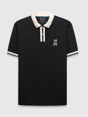 Psycho Bunny Mens Ridley Performance Pique Polo | Black