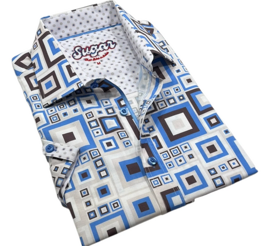 Sugar Short Sleeve Shirt CLICK | Sky