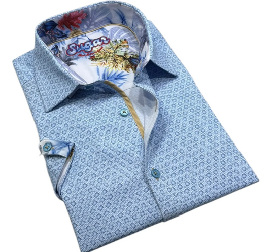 Sugar Shirt Short Sleeve ARIA | Sky