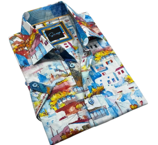 Scoop Short Sleeve Shirt MENTON | Multi