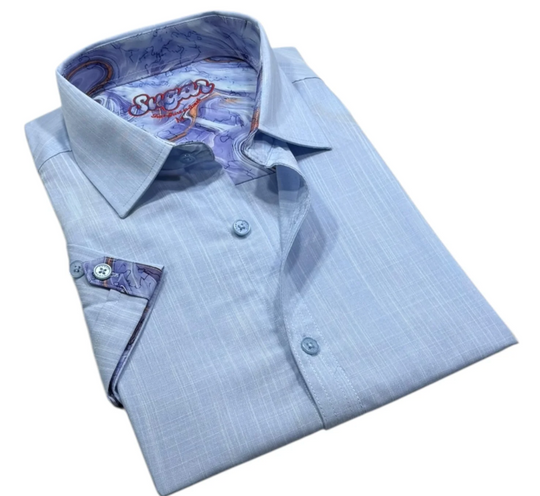 Sugar Short Sleeve Shirt KINZY | Sky