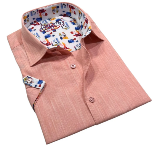 Sugar Short Sleeve Shirt KINZY | Peach