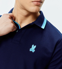 Psycho Bunny Mens Holden Pique Polo | Evening Blue