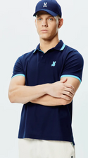 Psycho Bunny Mens Holden Pique Polo | Evening Blue