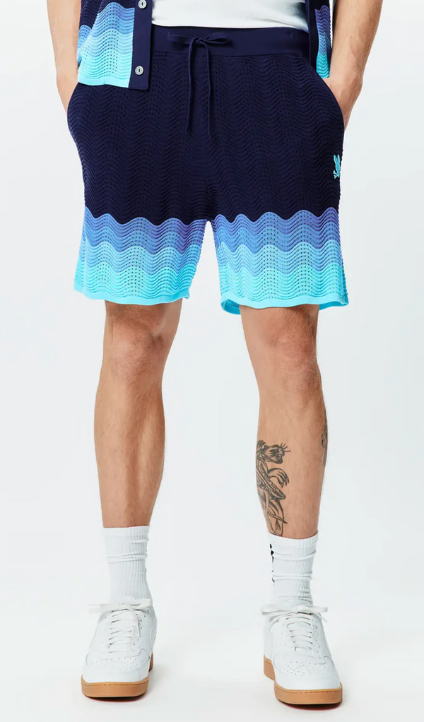 Psycho Bunny Holden Knit Short 6" | Evening Blue