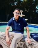 Psycho Bunny Mens Holden Pique Polo | Evening Blue