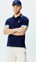 Psycho Bunny Mens Holden Pique Polo | Evening Blue