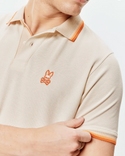 Psycho Bunny Mens Holden Pique Polo | Sand Shell