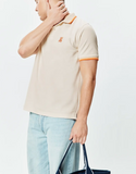 Psycho Bunny Mens Holden Pique Polo | Sand Shell
