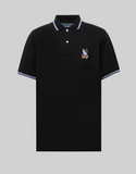 Psycho Bunny Mens Dante Pique Polo Shirt | Black