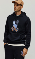 Psycho Bunny Mens Dante Hoodie | Black