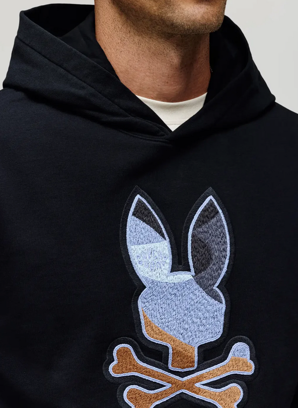 Psycho Bunny Mens Dante Hoodie | Black