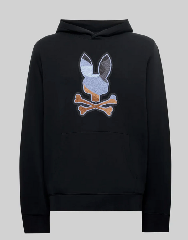 Psycho Bunny Mens Dante Hoodie | Black