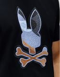 Psycho Bunny Mens Dante Bunny Graphic Tee | Black