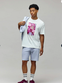 Psycho Bunny Mens Rowen Bunny Graphic Tee | White