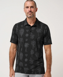 Travis Mathew Performance Jersey Salt Mist Polo | Black