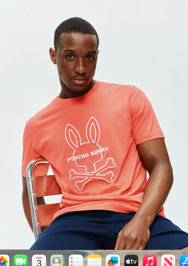 Psycho Bunny Mens Craig Graphic Tee | Amberglow