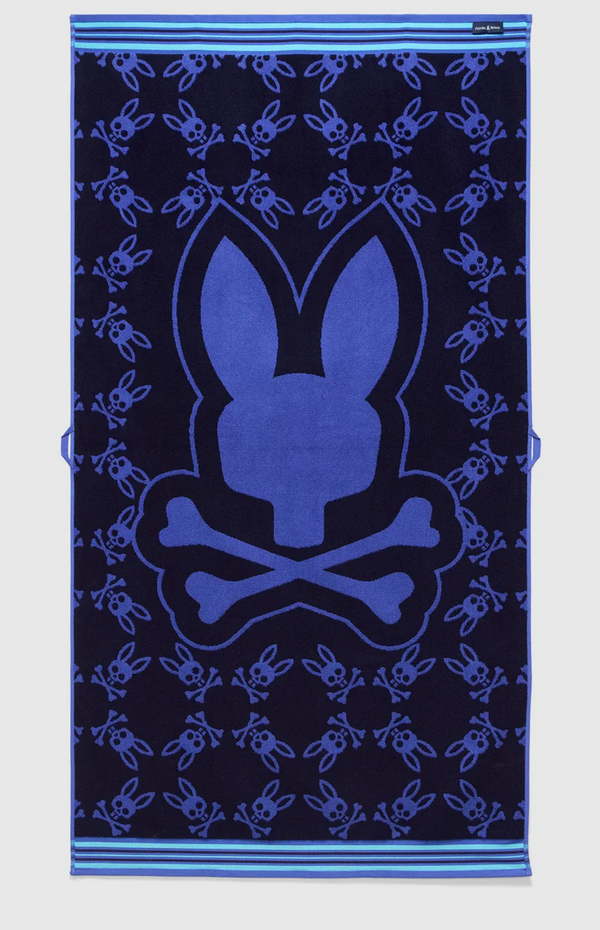 Psycho Bunny All Over Towel | Amparo Blue