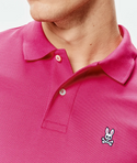 Psycho Bunny Mens Classic Pique Polo | Pink Yarrow