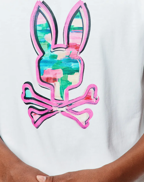 Psycho Bunny Mens Nate Graphic Tee | White