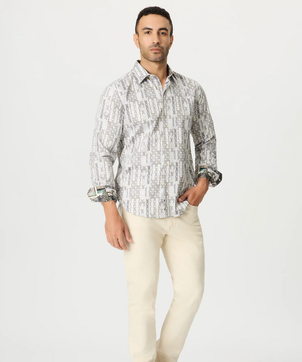 ROBERT GRAHAM SHIRT MISSING LINKS | KHAKI