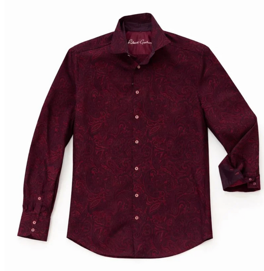ROBERT GRAHAM SHIRT HUDSON | BURGANDY
