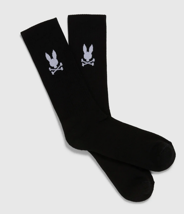 Psycho Bunny Mens 3 Pack Sport Sock | Black