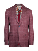 7 Downie St. Sport Jacket Knit Windowpane | Red