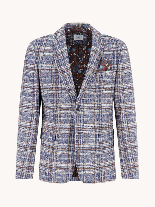 A Fish Named Fred Fancy Check Blazer | Jeans Blue