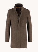 A Fish Named Fred Funnel Coat | Chocolate Brown