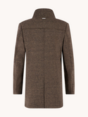 A Fish Named Fred Funnel Coat | Chocolate Brown