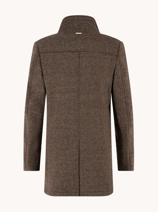 A Fish Named Fred Funnel Coat | Chocolate Brown