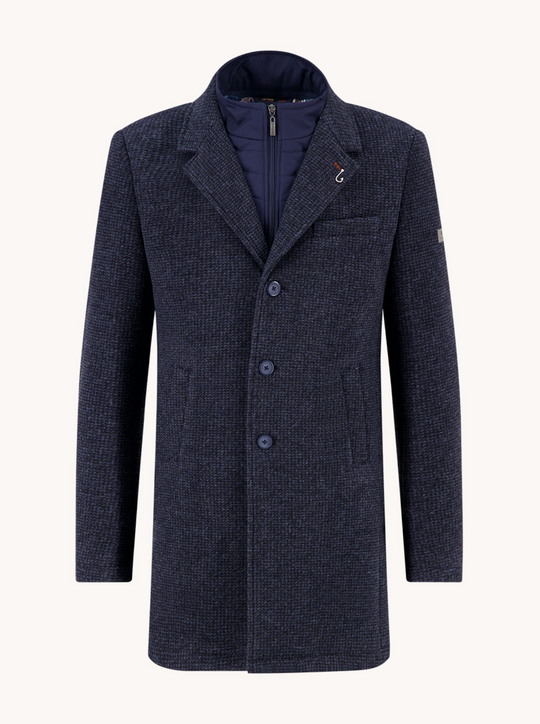 A Fish Named Fred Overcoat Small Structure | Navy