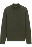 Bugatti Sweater 1/2 Zip | Olive